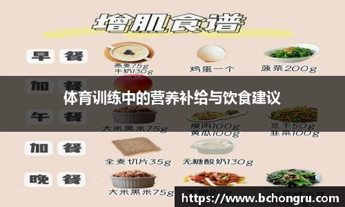 体育训练中的营养补给与饮食建议