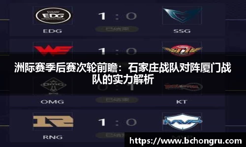 洲际赛季后赛次轮前瞻：石家庄战队对阵厦门战队的实力解析